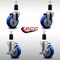 Service Caster 4'' SS Blue Poly Wheel Swivel 1-1/2'' Expanding Stem Caster Set 2 Brakes, 4PK SCC-SSEX20S414-PPUB-BLUE-2-TLB-2-112 - alternate 2